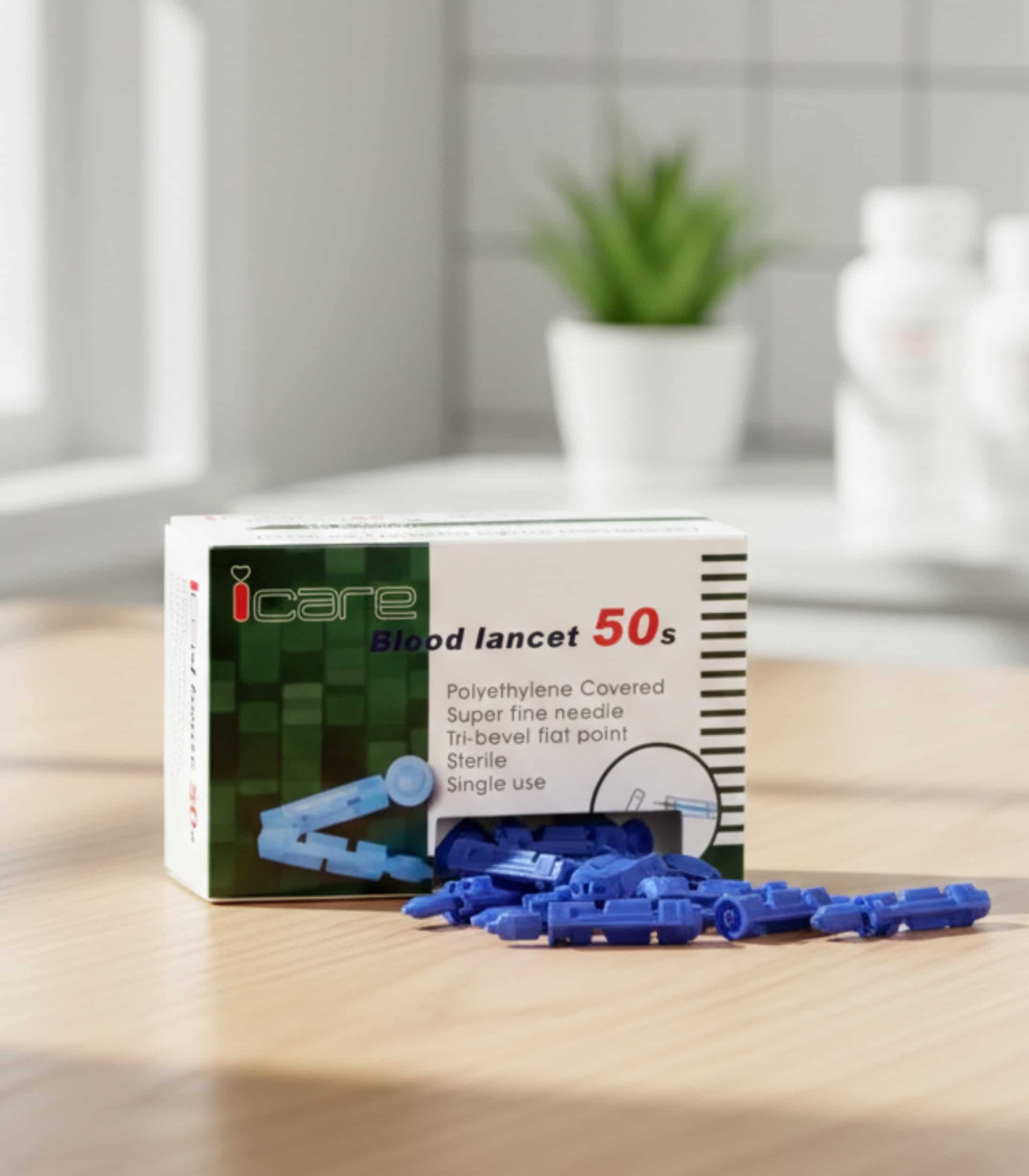 اي كير شرائح اختبار السكر 50 قطعة بدقة عالية