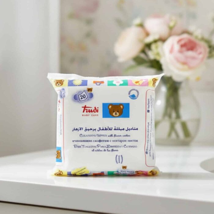 ترودي مناديل مبللة للأطفال 20 قطعة تنظيف لطيف وآمن