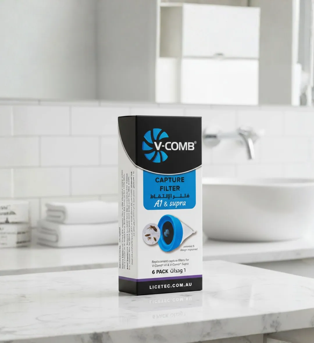 في كومب فلاتر التقاط القمل – 6 فلاتر أصلية لجهاز A1