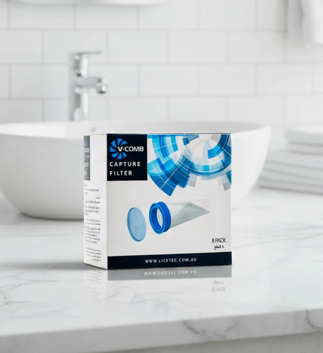 في كومب فلاتر التقاط القمل – 8 فلاتر أصلية