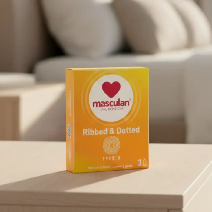 ماسكولان عازل طبي بتصميم مضلع ومحبب للحماية 3 حبات