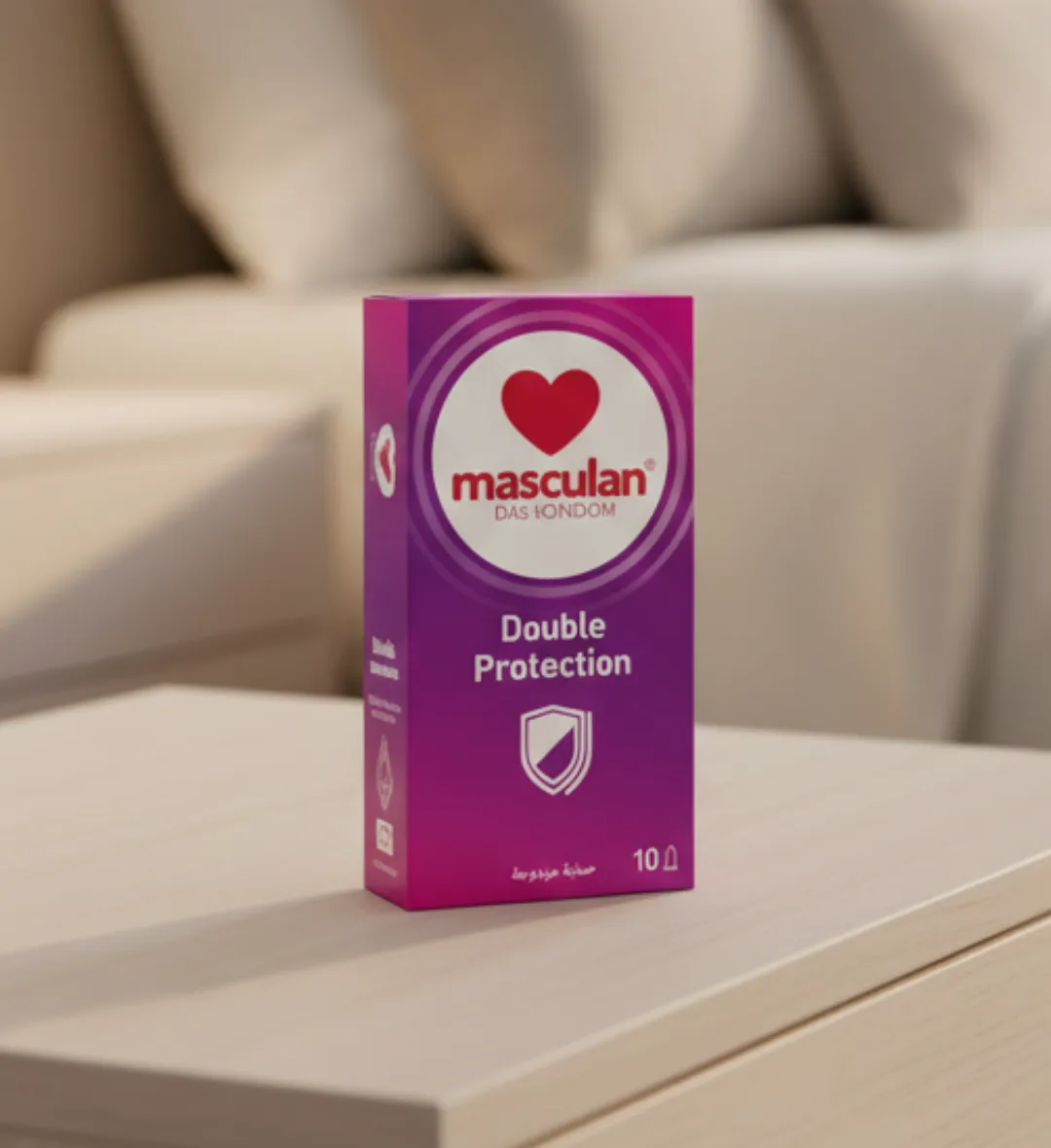 ماسكولان عازل طبي بحماية مزدوجة للعناية الفائقة 10 حبات