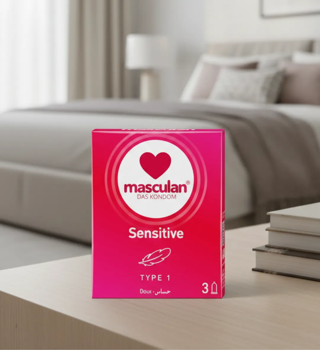 ماسكولان عازل طبي فائق الرقة إحساس كلاسيك – 3 حبات