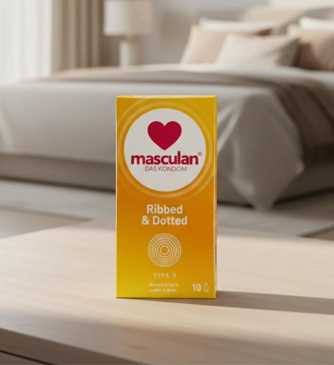 ماسكولان عازل طبي مضلع ومحبب للحماية الفائقة – 10 حبات