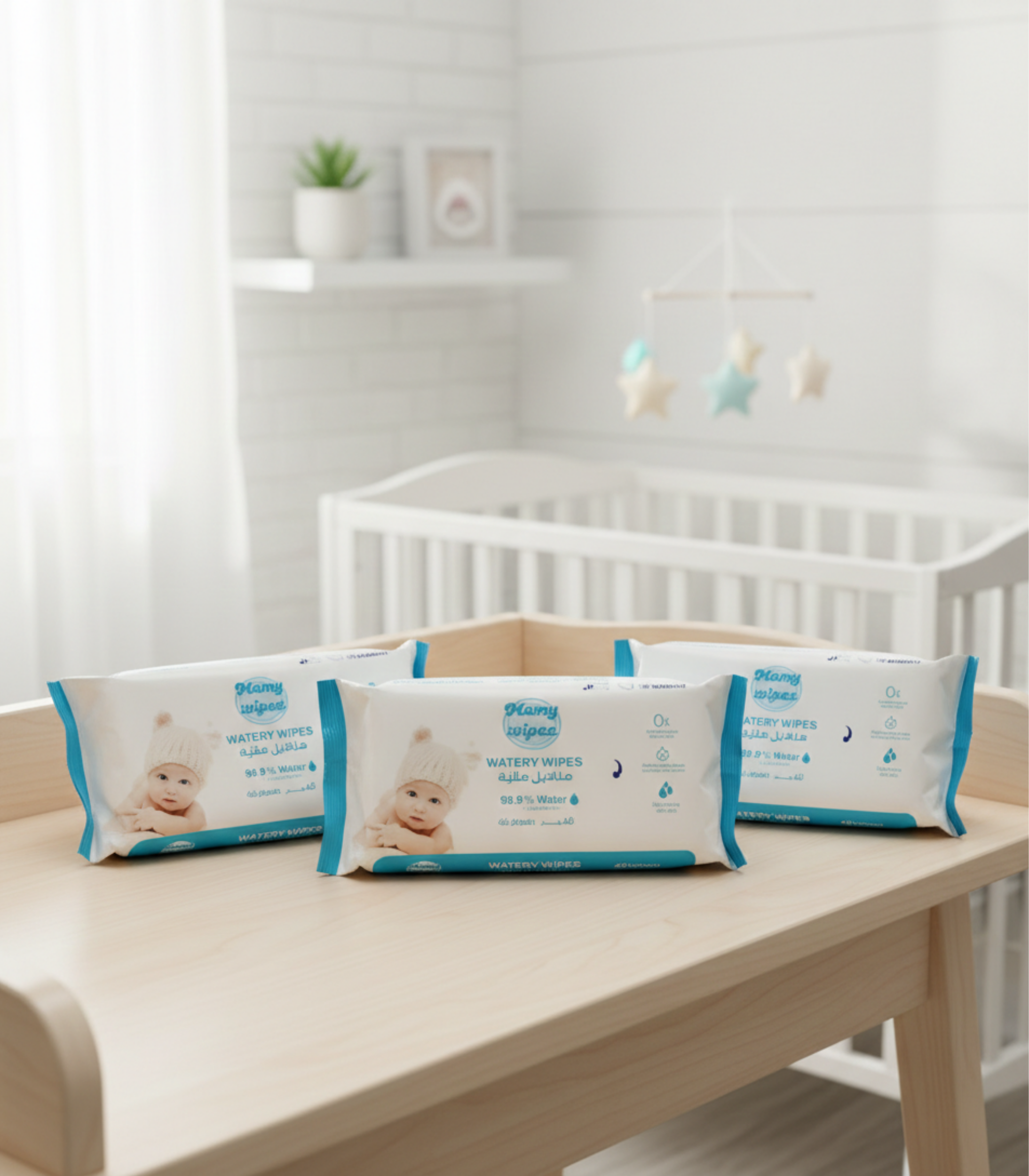 مناديل مائية 60 منديل mamy 3