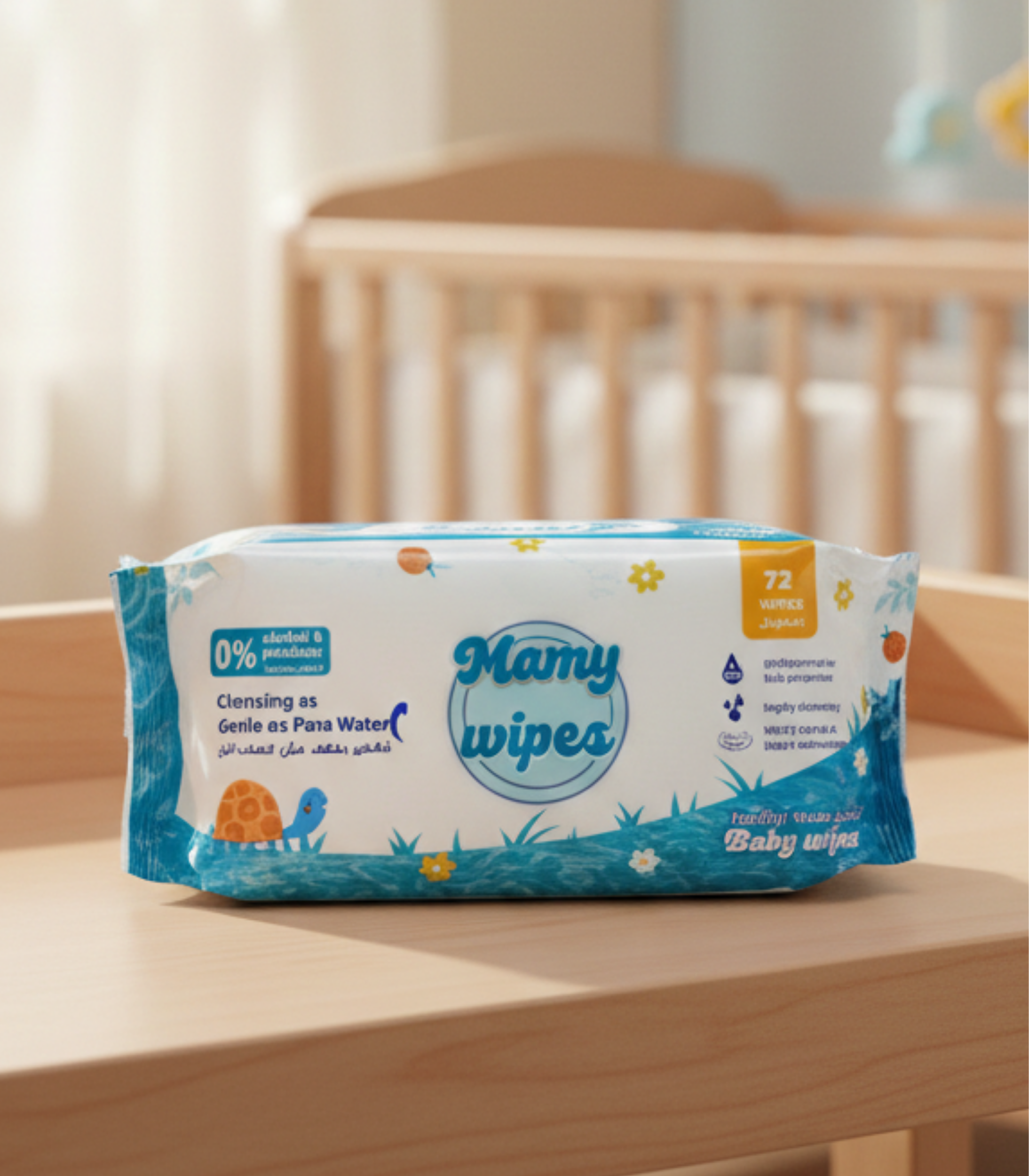 مناديل مبللة للأطفال 72 منديل mamy