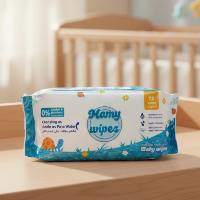 مناديل مبللة للاطفال مامي 72 منديل للعناية الفائقة