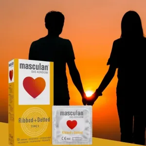 ماسكولان تايب 3 عازل طبي محبب ومضلع – 10 حبات
