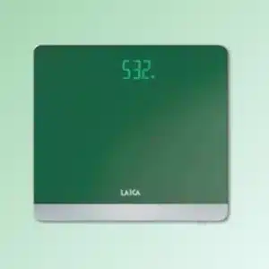 ميزان لايكا بلون أخضر عصري لقياس الوزن بدقة.