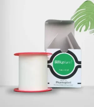 رول حرير طبي فارما سيلك بلاست 5 سم × 5 متر لتثبيت الضمادات