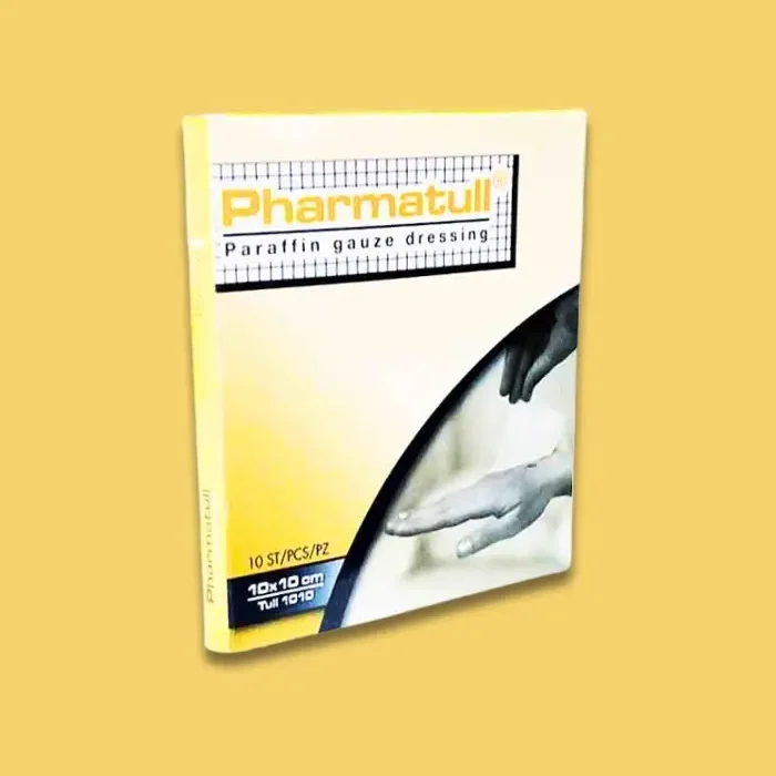 • عبوة شاش فازلين طبي معقم فارماتول PHARMA TULL مقاس 10×10 سم