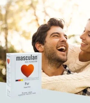 ماسكولان بيور واقي ذكري رقيق شديد الوضوح – علبة 3 حبات