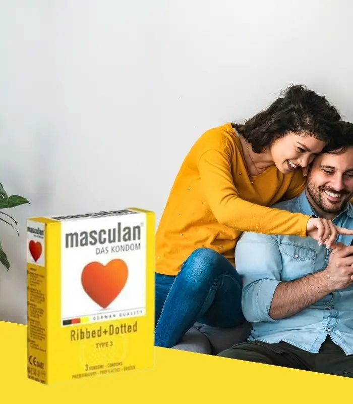 صورة عبوة ماسكولان تايب 3 – عازل طبي محبب وطرفه مضلع 3 حبات