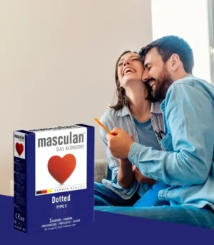 صورة عبوة ماسكولان تايب 2 – عازل طبي محبب للإثارة 3 حبات