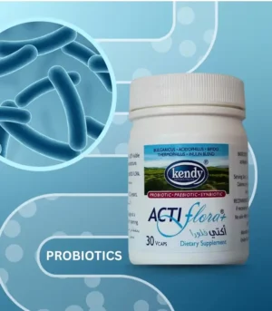 صورة مكمل غذائي أكتي فلورا بروبيوتك 30 كبسولة لدعم صحة الجهاز الهضمي