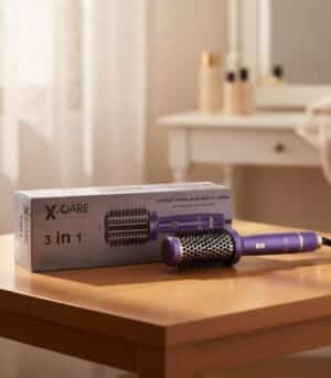 فرشاة الشعر الحرارية البنفسجية لتجفيف وتصفيف الشعر