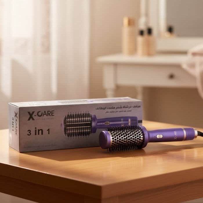 فرشاة الشعر الحرارية البنفسجية لتجفيف وتصفيف الشعر