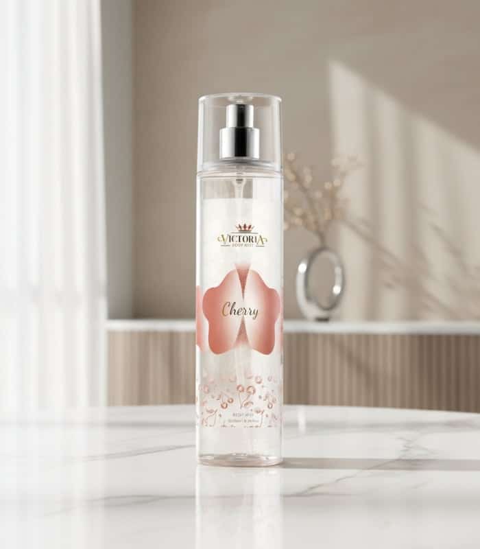 فيكتوريا بدي ميست الكرز 250مل – تصميم زجاجة أنيق