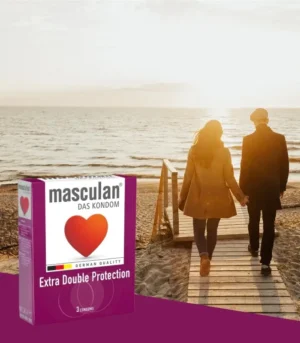 ماسكولان دبل بروتكشن واقي ذكري حماية مزدوجة – علبة 3 حبات