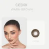 عدسات اي كلرز الشهرية الملونة - عدسات سيدري 25F32 - WORM BROWN