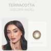 عدسات اي كلرز الشهرية الملونة - عدسات تيراكوتا - ALWC221 - GOLDEN HAZEL